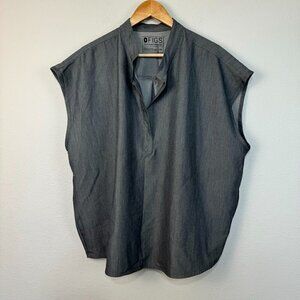 FIGS Women's Rafaela Scrub Top Sleeveless Relaxed Fit Pullover Gray Size 2XL